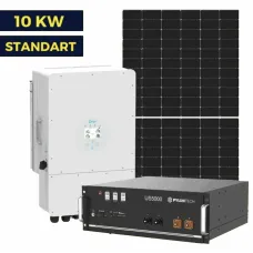 Гібридна сонячна станція на 10 кВт Standart Deye 10 kw | LP Longi 450W