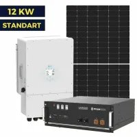 Гібридна сонячна станція на 12 квт Standart | Deye 12 kw | LP Longi 450W
