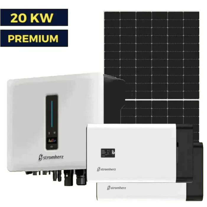 Гібридна сонячна станція на 20 кВт Premium | Stromherz 20 kw | Ulica 550W | Stromherz 11,5 kWh