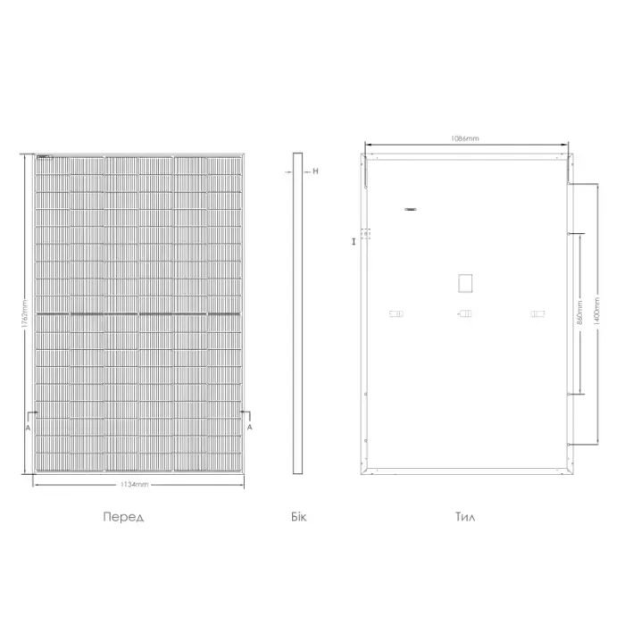 Сонячна панель Jinko JKM440N-54HL4R-B 440Вт (Full Black)