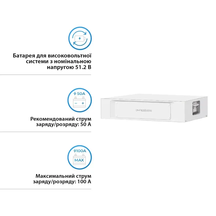 Акумуляторна батарея Dyness STACK LiFePO4 S51100 51.2V 100Ah 5.12kWh без BMS (S51100)