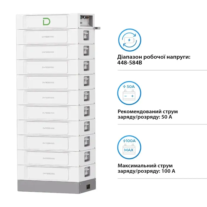 Блок батарей Dyness STACK100-10 10xS51100 51.2kW 512V 100Ah LiFePO4 SBDU100 (STACK100-10-51.2kW)