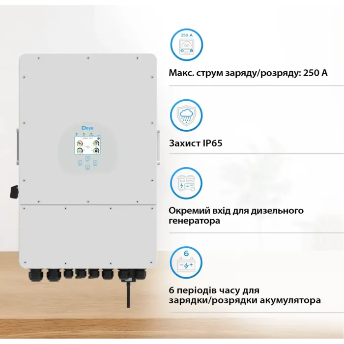 Гібридний інвертор DEYE SUN-12K-SG02LP1-EU-AM3