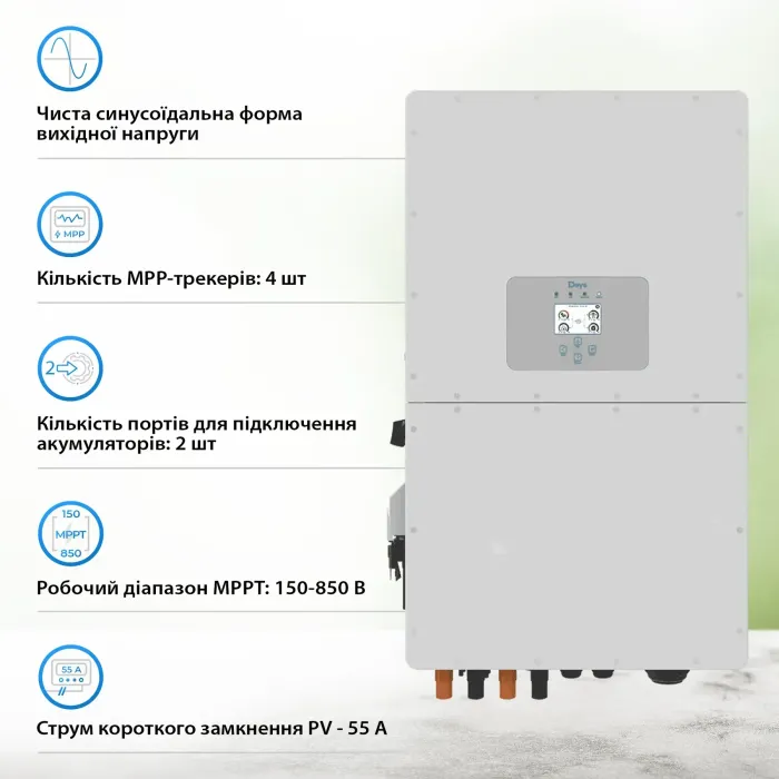 Інвертор гібридний DEYE SUN-40K-SG01HP3-EU-BM4