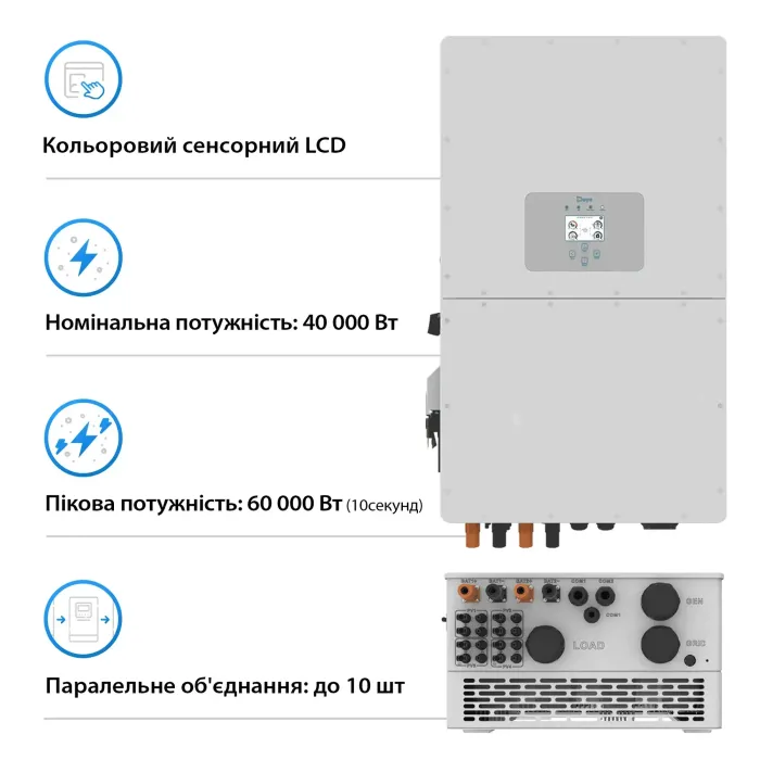 Інвертор гібридний DEYE SUN-40K-SG01HP3-EU-BM4