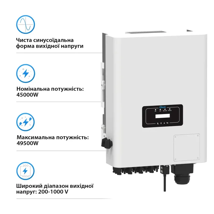 Мережевий інвертор DEYE SUN-45K-G04 45KW Трифазний