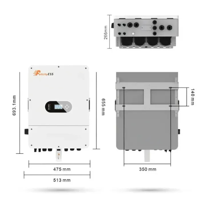 Гібридний інвертор Felicity 10kW T-REX-10KLP3G01 3 фази